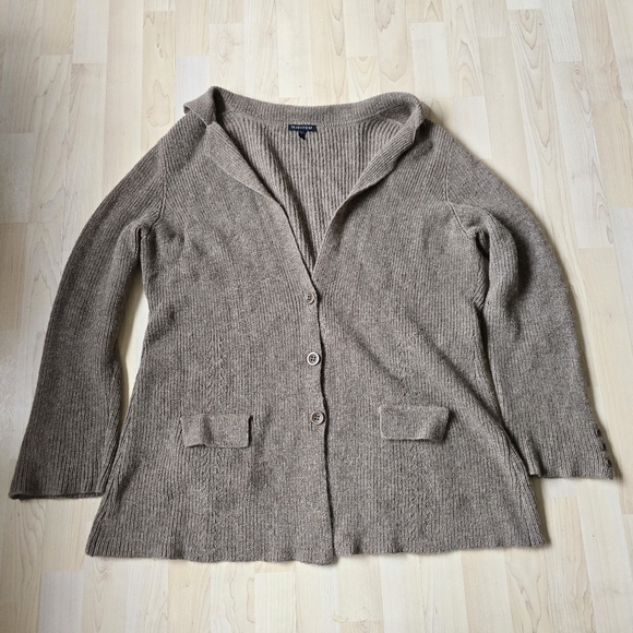 Eileen Fisher 100% Baby Alpaca Button Front Cardigan Size XL - Picture 2 of 12
